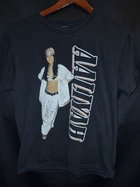 Aaliyah Graphic T Shirt BLACK IN COLOR SIZE LARGE